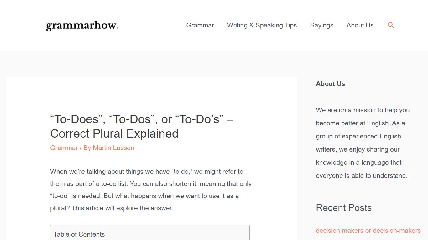 "To-Does", "To-Dos", or "To-Do's" - Correct Plural Explained - Grammarhow